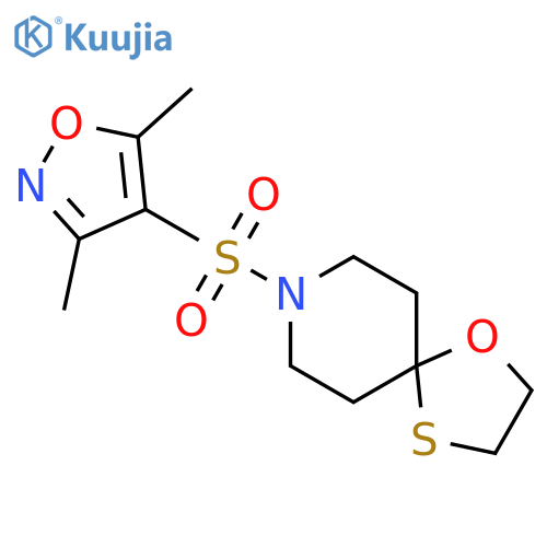 8-(3,5-dimethyl-1,2-oxazol-4-yl)sulfonyl-1-oxa-4-thia-8-azaspiro4.5decane structure