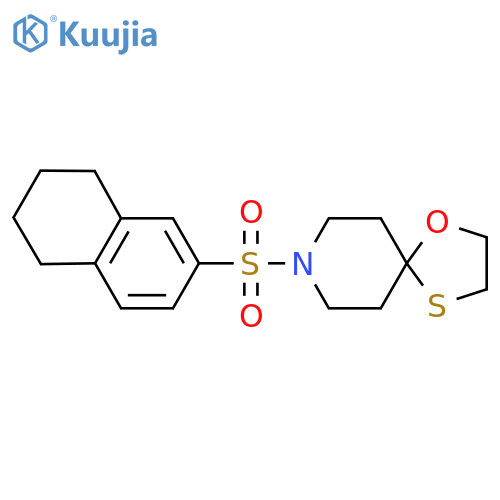 8-(5,6,7,8-tetrahydronaphthalene-2-sulfonyl)-1-oxa-4-thia-8-azaspiro4.5decane structure