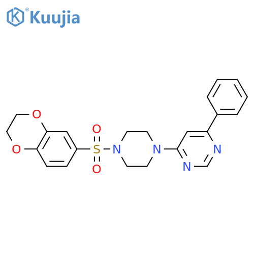 4-4-(2,3-dihydro-1,4-benzodioxine-6-sulfonyl)piperazin-1-yl-6-phenylpyrimidine structure