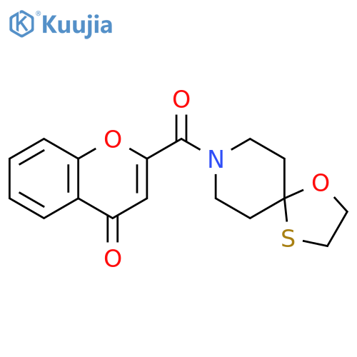2-{1-oxa-4-thia-8-azaspiro4.5decane-8-carbonyl}-4H-chromen-4-one structure