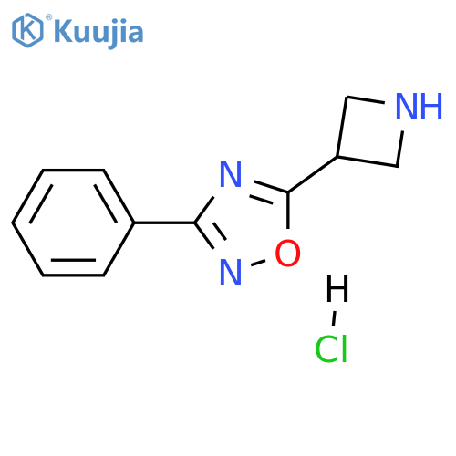 5-(azetidin-3-yl)-3-phenyl-1,2,4-oxadiazole hydrochloride structure