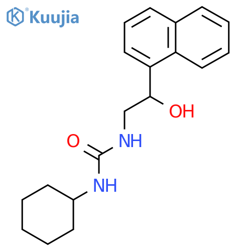 1-cyclohexyl-3-2-hydroxy-2-(naphthalen-1-yl)ethylurea structure
