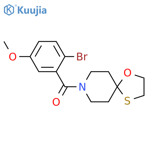 8-(2-bromo-5-methoxybenzoyl)-1-oxa-4-thia-8-azaspiro4.5decane structure