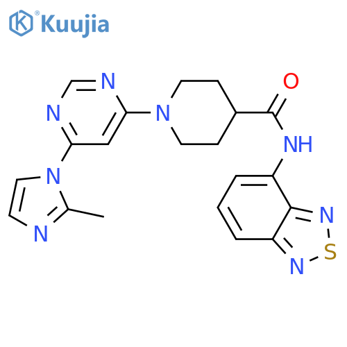 N-(2,1,3-benzothiadiazol-4-yl)-1-6-(2-methyl-1H-imidazol-1-yl)pyrimidin-4-ylpiperidine-4-carboxamide structure