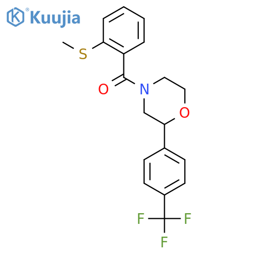 4-2-(methylsulfanyl)benzoyl-2-4-(trifluoromethyl)phenylmorpholine structure