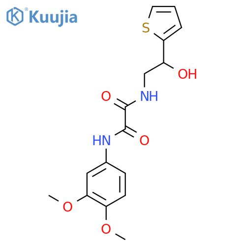 N'-(3,4-dimethoxyphenyl)-N-2-hydroxy-2-(thiophen-2-yl)ethylethanediamide structure