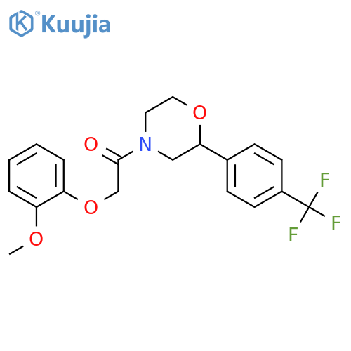 2-(2-methoxyphenoxy)-1-{2-[4-(trifluoromethyl)phenyl]morpholin-4-yl}ethan-1-one structure
