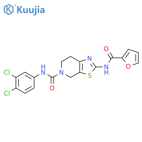 N-(3,4-dichlorophenyl)-2-(furan-2-amido)-4H,5H,6H,7H-[1,3]thiazolo[5,4-c]pyridine-5-carboxamide structure