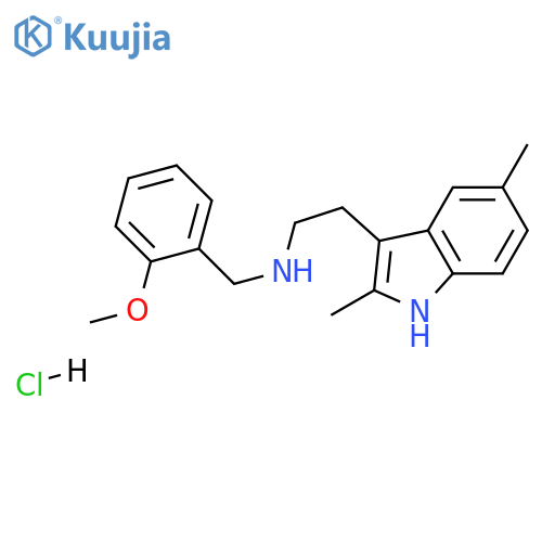 [2-(2,5-dimethyl-1H-indol-3-yl)ethyl][(2-methoxyphenyl)methyl]amine hydrochloride structure