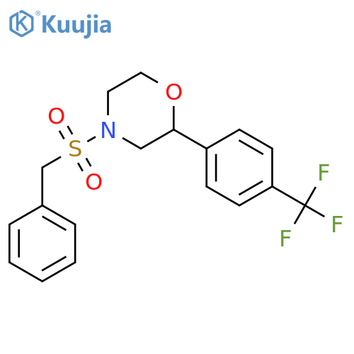 4-phenylmethanesulfonyl-2-[4-(trifluoromethyl)phenyl]morpholine structure