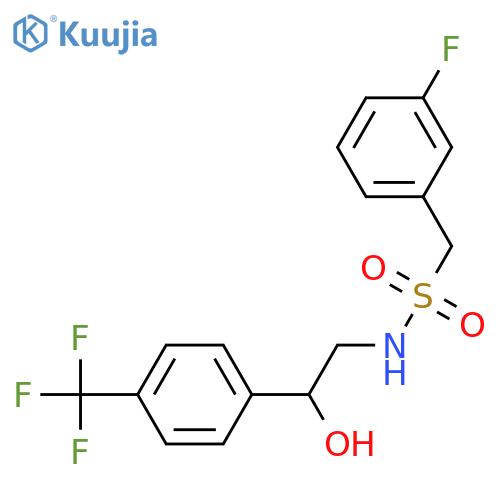1-(3-fluorophenyl)-N-{2-hydroxy-2-4-(trifluoromethyl)phenylethyl}methanesulfonamide structure