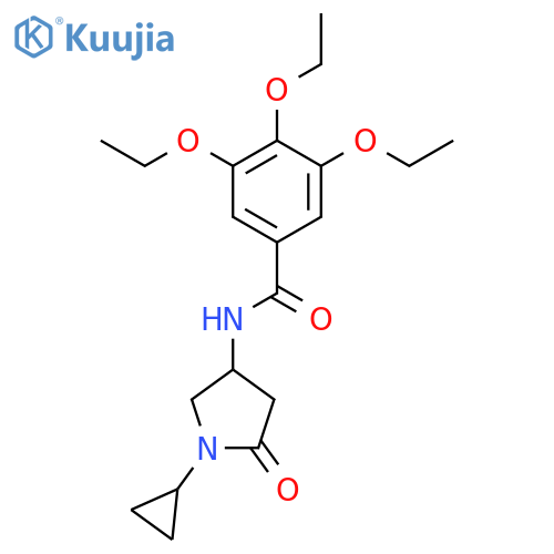 N-(1-cyclopropyl-5-oxopyrrolidin-3-yl)-3,4,5-triethoxybenzamide structure