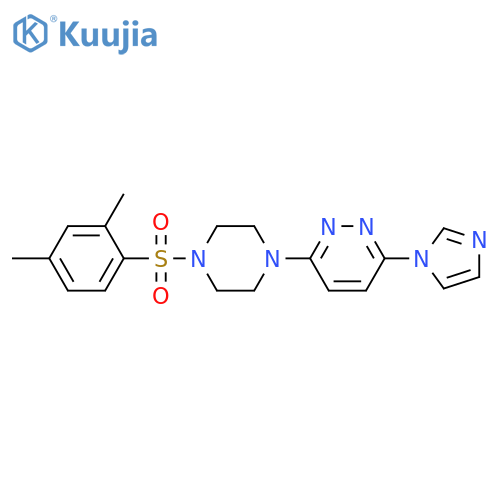 3-[4-(2,4-dimethylbenzenesulfonyl)piperazin-1-yl]-6-(1H-imidazol-1-yl)pyridazine structure