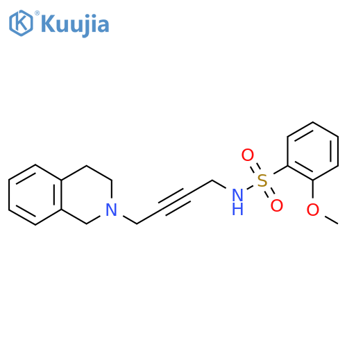 2-methoxy-N-4-(1,2,3,4-tetrahydroisoquinolin-2-yl)but-2-yn-1-ylbenzene-1-sulfonamide structure