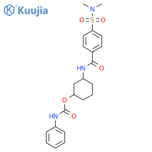 3-4-(dimethylsulfamoyl)benzamidocyclohexyl N-phenylcarbamate structure