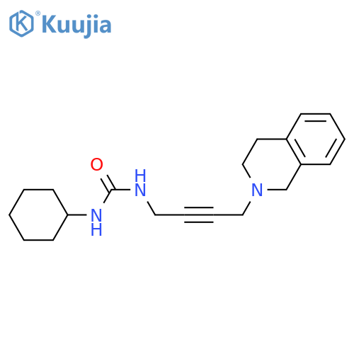 1-cyclohexyl-3-4-(1,2,3,4-tetrahydroisoquinolin-2-yl)but-2-yn-1-ylurea structure
