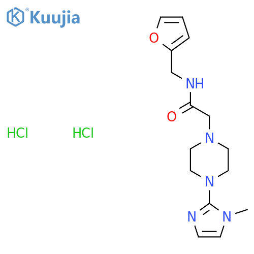 N-(furan-2-yl)methyl-2-4-(1-methyl-1H-imidazol-2-yl)piperazin-1-ylacetamide dihydrochloride structure