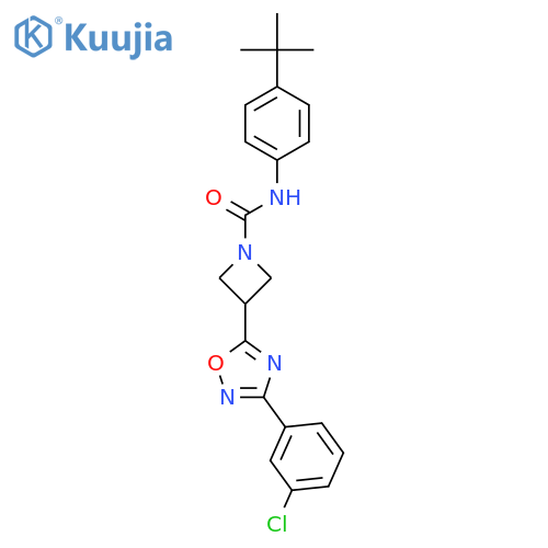 N-(4-tert-butylphenyl)-3-3-(3-chlorophenyl)-1,2,4-oxadiazol-5-ylazetidine-1-carboxamide structure