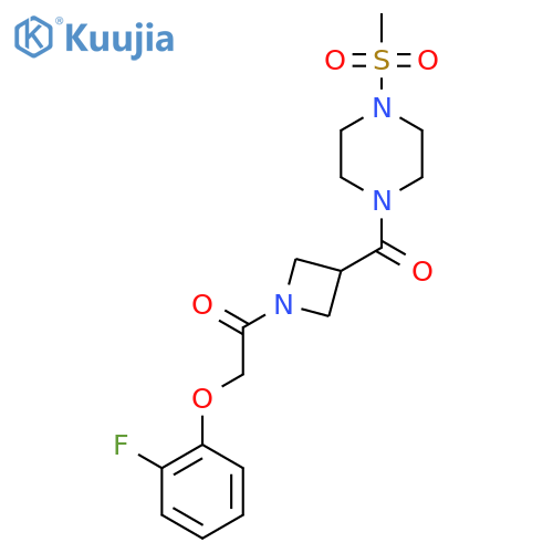 2-(2-fluorophenoxy)-1-3-(4-methanesulfonylpiperazine-1-carbonyl)azetidin-1-ylethan-1-one structure