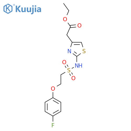 ethyl 2-{2-2-(4-fluorophenoxy)ethanesulfonamido-1,3-thiazol-4-yl}acetate structure
