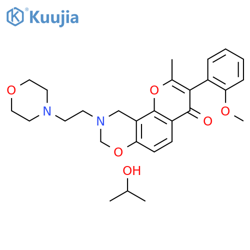3-(2-methoxyphenyl)-2-methyl-9-[2-(morpholin-4-yl)ethyl]-4H,8H,9H,10H-chromeno[8,7-e][1,3]oxazin-4-one; propan-2-ol structure