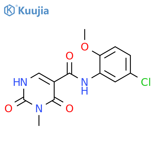 N-(5-chloro-2-methoxyphenyl)-3-methyl-2,4-dioxo-1,2,3,4-tetrahydropyrimidine-5-carboxamide structure