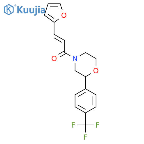 (2E)-3-(furan-2-yl)-1-{2-4-(trifluoromethyl)phenylmorpholin-4-yl}prop-2-en-1-one structure