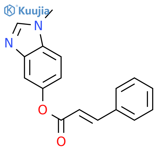 1-methyl-1H-1,3-benzodiazol-5-yl (2E)-3-phenylprop-2-enoate structure