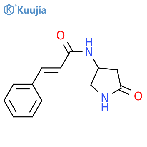(2E)-N-(5-oxopyrrolidin-3-yl)-3-phenylprop-2-enamide structure