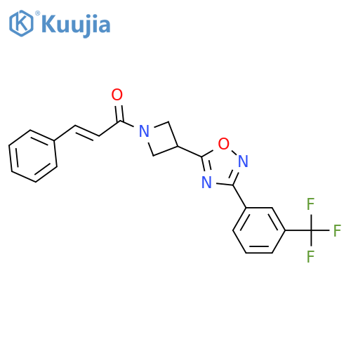 (2E)-3-phenyl-1-(3-{3-3-(trifluoromethyl)phenyl-1,2,4-oxadiazol-5-yl}azetidin-1-yl)prop-2-en-1-one structure
