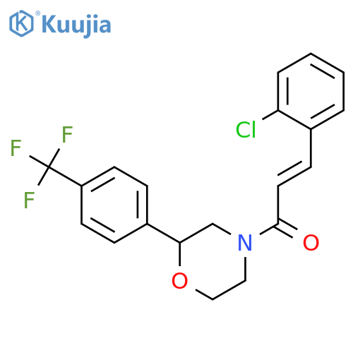 (2E)-3-(2-chlorophenyl)-1-{2-4-(trifluoromethyl)phenylmorpholin-4-yl}prop-2-en-1-one structure