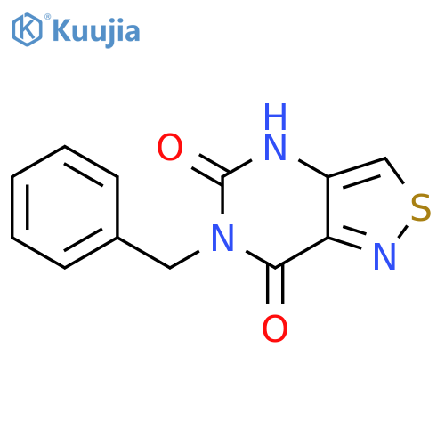 6-benzyl-4H,5H,6H,7H-1,2thiazolo4,3-dpyrimidine-5,7-dione structure