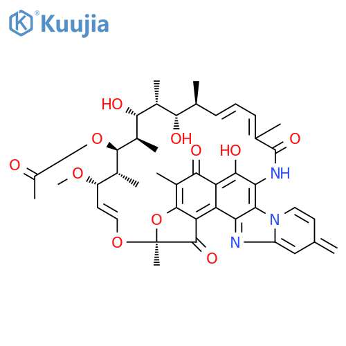 (2S,16Z,18E,20S,21S,22R,23R,24R,25S,26R,27S,28E)-25-(Acetyloxy)-6,21,23-trihydroxy-27-methoxy-2,4,16,20,22,24,26-heptamethyl-11-methylene-2,7-(epoxypentadeca1,11,13trienimino)benzofuro4,5-epyrido1,2-abenzimidazole-1,5,15(2H,11H)-trione structure