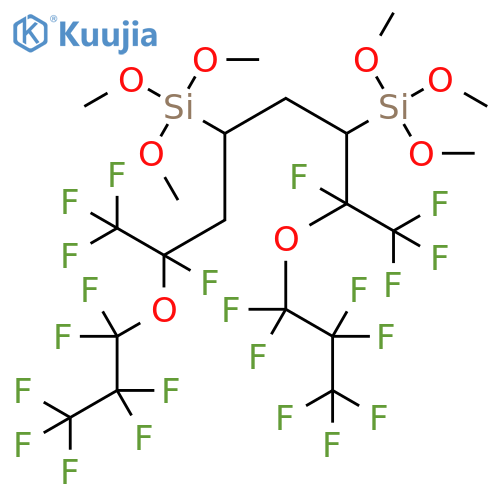 2,8-Dioxa-3,7-disilanonane,3,3,7,7-tetramethoxy-4-[1,2,2,2-tetrafluoro-1-(heptafluoropropoxy)ethyl]-6-[2,3,3,3-tetrafluoro-2-(heptafluoropropoxy)propyl]- structure