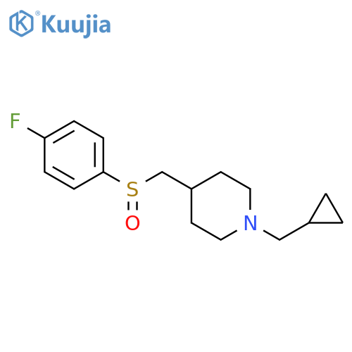 Piperidine, 1-(cyclopropylmethyl)-4-[[(4-fluorophenyl)sulfinyl]methyl]- structure