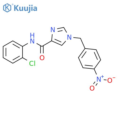 N-(2-chlorophenyl)-1-[(4-nitrophenyl)methyl]-1H-imidazole-4-carboxamide structure