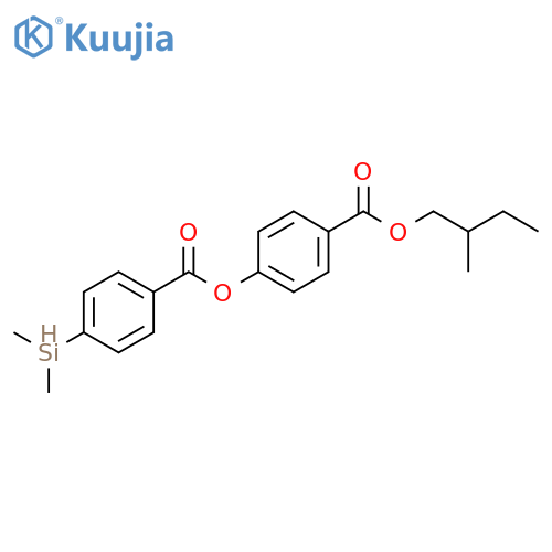 Benzoic acid, 4-(dimethylsilyl)-, 4-[(2-methylbutoxy)carbonyl]phenyl ester structure