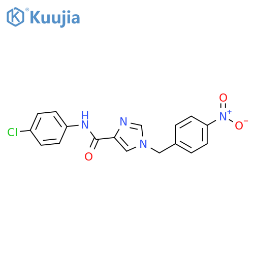 N-(4-chlorophenyl)-1-(4-nitrobenzyl)-1H-imidazole-4-carboxamide structure