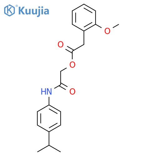 {[4-(propan-2-yl)phenyl]carbamoyl}methyl 2-(2-methoxyphenyl)acetate structure