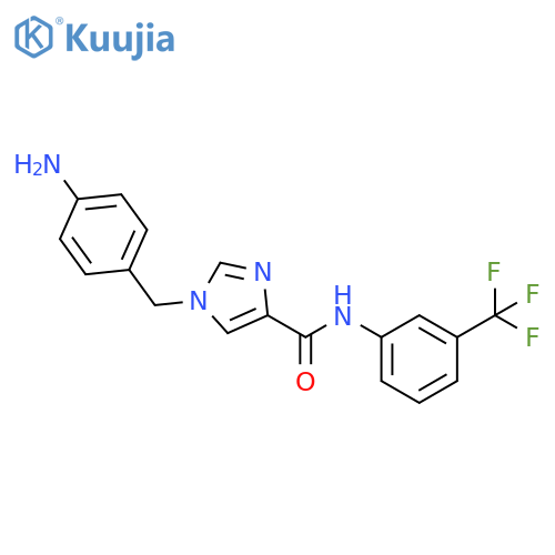 1-(4-Aminobenzyl)-n-[3-(trifluoromethyl)phenyl]-1h-imidazole-4-carboxamide structure