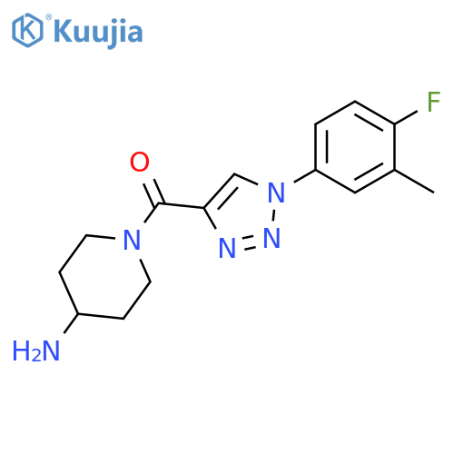 1-{[1-(4-fluoro-3-methylphenyl)-1H-1,2,3-triazol-4-yl]carbonyl}piperidin-4-amine structure