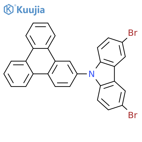 3,6-Dibromo-9-(triphenylen-2-yl)carbazole structure