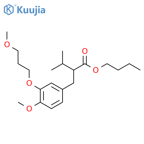butyl 2-(4-methoxy-3-(3-methoxypropoxy)benzyl)-3-methylbutanoate structure