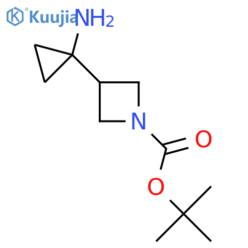 tert-butyl 3-(1-aminocyclopropyl)azetidine-1-carboxylate structure