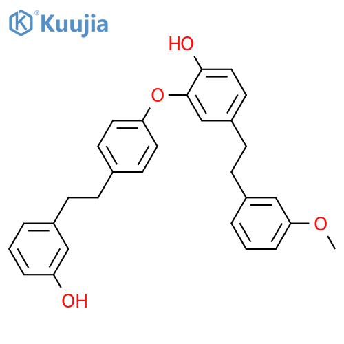 Phenol,2-[4-[2-(3-hydroxyphenyl)ethyl]phenoxy]-4-[2-(3-methoxyphenyl)ethyl]- structure
