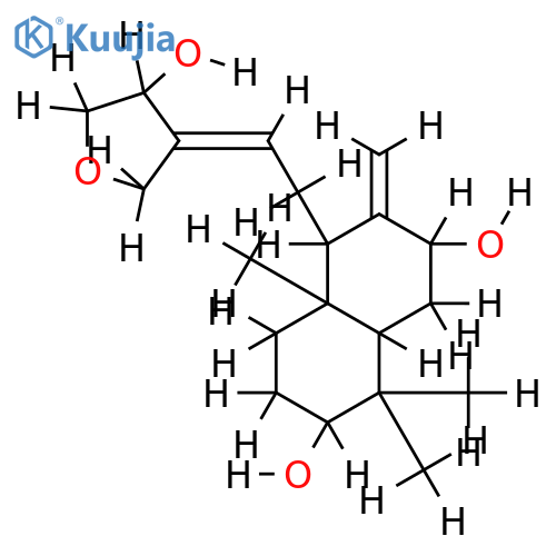 3beta,7beta,14-trihydroxy-15,16-epoxylabda-8(17),12Z-dien structure