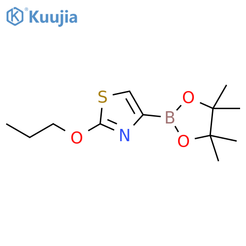 2-propoxy-4-(4,4,5,5-tetramethyl-1,3,2-dioxaborolan-2-yl)thiazole structure