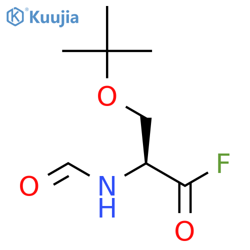 Propanoyl fluoride, 3-(1,1-dimethylethoxy)-2-(formylamino)-, (S)- structure