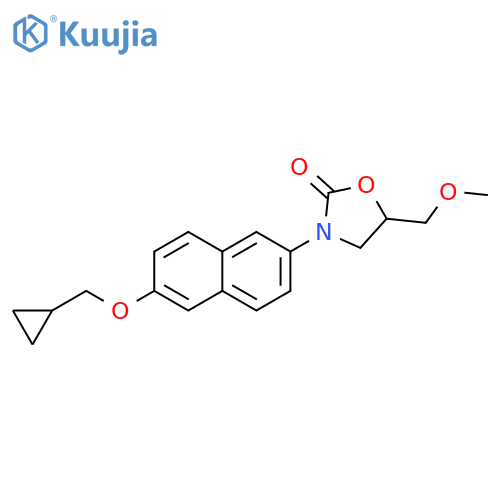 2-Oxazolidinone,3-[6-(cyclopropylmethoxy)-2-naphthalenyl]-5-(methoxymethyl)- structure