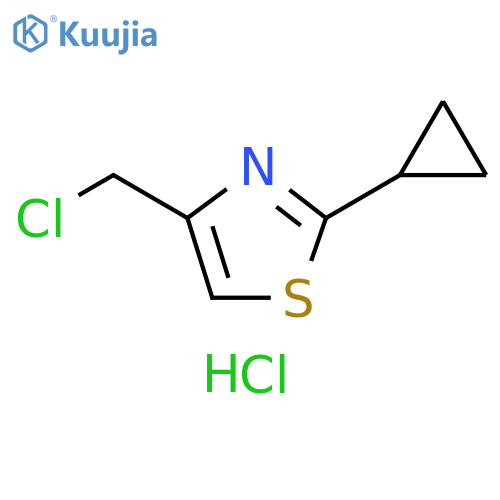 4-(chloromethyl)-2-cyclopropylthiazole hydrochloride structure